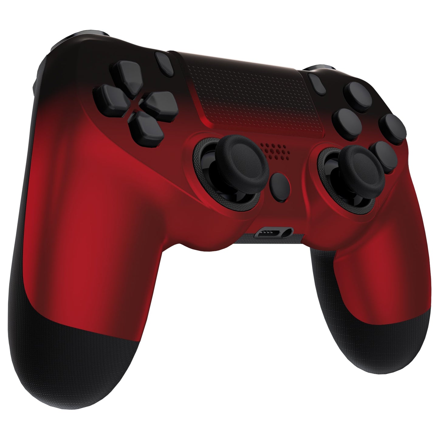 eXtremeRate Retail Shadow Scarlet Red Replacement Faceplate Touchpad, Redesigned Soft Touch Housing Shell Touch Pad Compatible with PS4 Slim Pro Controller JDM-040/050/055 - Controller NOT Included - GHP4P005