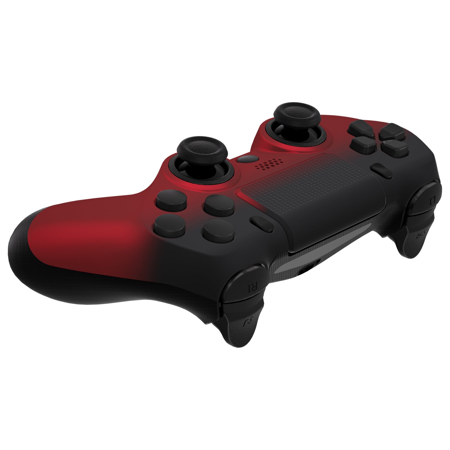 eXtremeRate Retail Shadow Scarlet Red Replacement Faceplate Touchpad, Redesigned Soft Touch Housing Shell Touch Pad Compatible with PS4 Slim Pro Controller JDM-040/050/055 - Controller NOT Included - GHP4P005