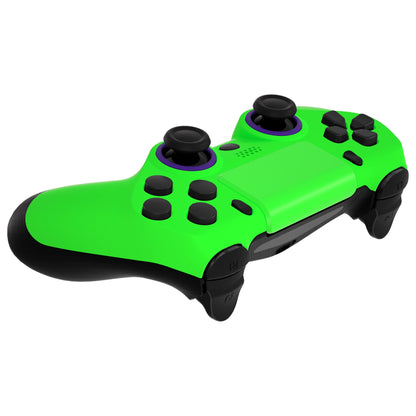 eXtremeRate Retail Neon Green Ghost Replacement Faceplate Touchpad, Redesigned Soft Touch Housing Shell Touch Pad Compatible with PS4 Slim Pro Controller JDM-040/050/055 - Controller NOT Included - GHP4P007