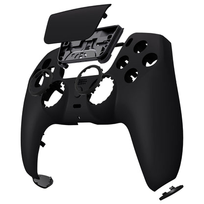 eXtremeRate Retail LUNA Redesigned Black Soft Touch Front Shell Touchpad Compatible with ps5 Controller BDM-010 BDM-020 BDM-030, DIY Replacement Housing Custom Touch Pad Cover Compatible with ps5 Controller - GHPFP001