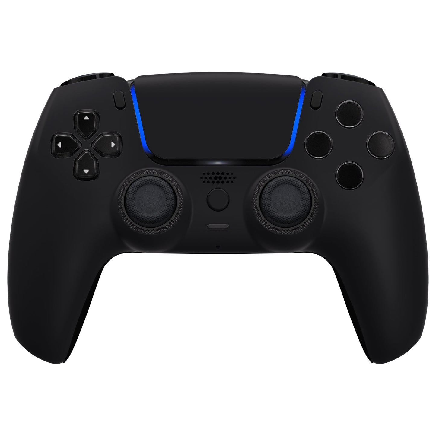 eXtremeRate Retail LUNA Redesigned Black Soft Touch Front Shell Touchpad Compatible with ps5 Controller BDM-010 BDM-020 BDM-030, DIY Replacement Housing Custom Touch Pad Cover Compatible with ps5 Controller - GHPFP001