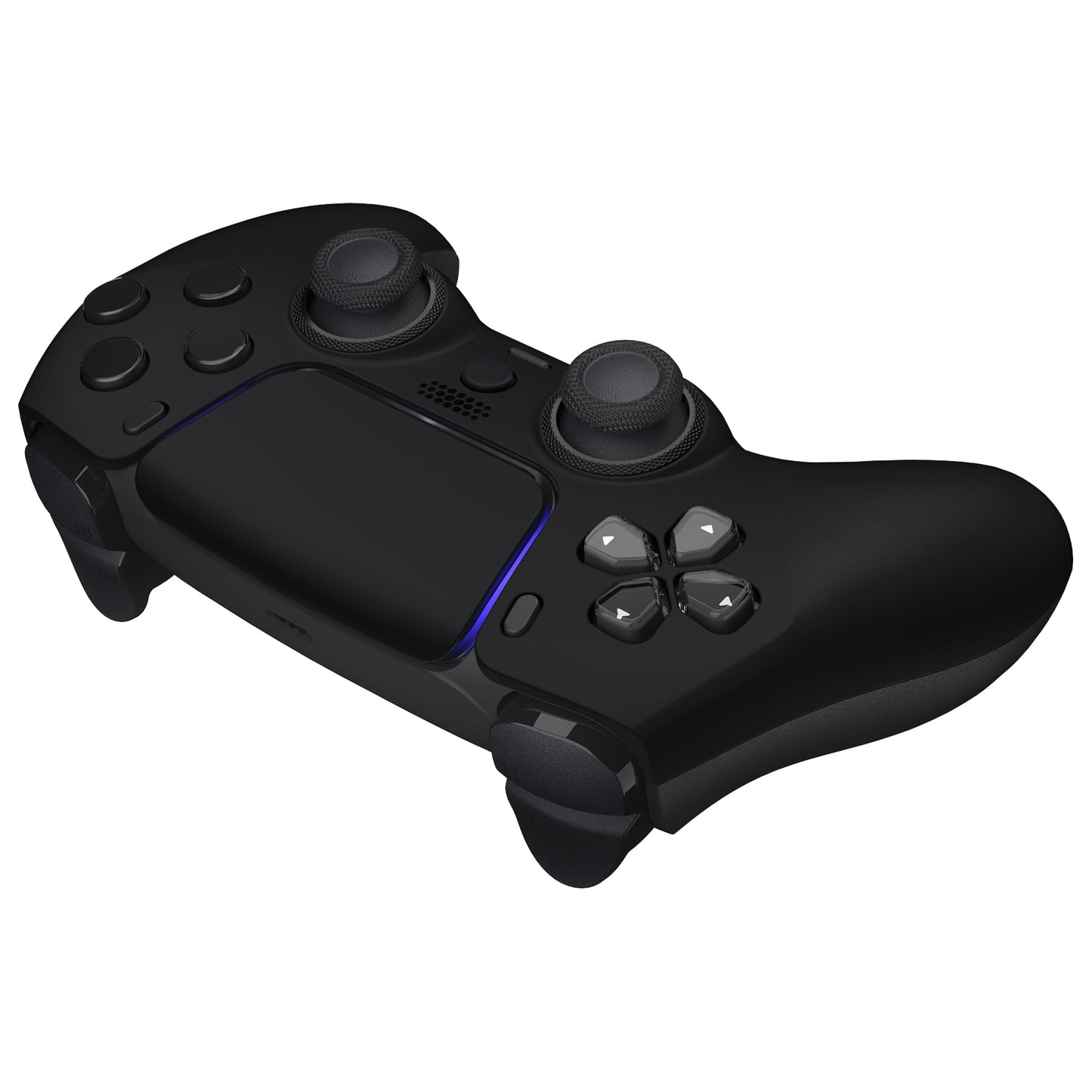 eXtremeRate Retail LUNA Redesigned Black Soft Touch Front Shell Touchpad Compatible with ps5 Controller BDM-010 BDM-020 BDM-030, DIY Replacement Housing Custom Touch Pad Cover Compatible with ps5 Controller - GHPFP001