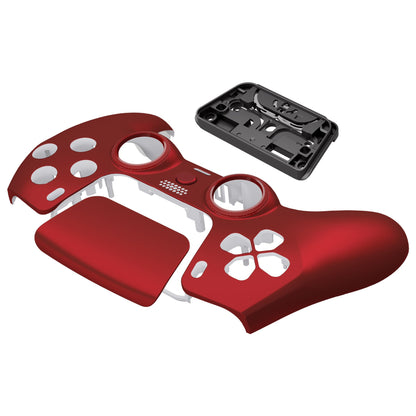 eXtremeRate Retail LUNA Redesigned Scarlet Red Soft Touch Front Shell Touchpad Compatible with ps5 Controller BDM-010 BDM-020 BDM-030, DIY Replacement Housing Custom Touch Pad Cover Compatible with ps5 Controller - GHPFP002