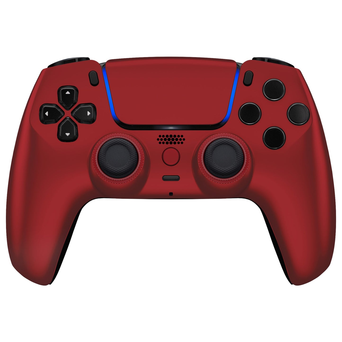 eXtremeRate Retail LUNA Redesigned Scarlet Red Soft Touch Front Shell Touchpad Compatible with ps5 Controller BDM-010 BDM-020 BDM-030, DIY Replacement Housing Custom Touch Pad Cover Compatible with ps5 Controller - GHPFP002