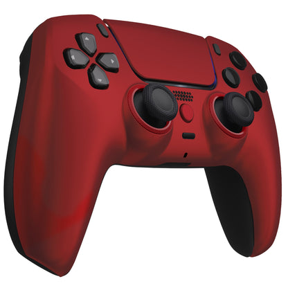 eXtremeRate Retail LUNA Redesigned Scarlet Red Soft Touch Front Shell Touchpad Compatible with ps5 Controller BDM-010 BDM-020 BDM-030, DIY Replacement Housing Custom Touch Pad Cover Compatible with ps5 Controller - GHPFP002