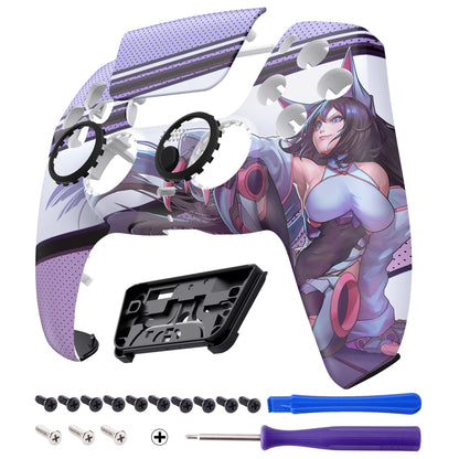 eXtremeRate Replacement Front Shell & Touchpad for PS5 Controller BDM-010/020/030/040/050/060 (Redesigned LUNA) [Mechanical Cat Girl]