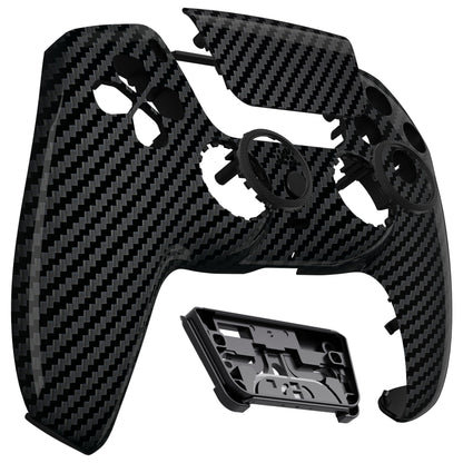 eXtremeRate Retail LUNA Redesigned Graphite Carbon Fiber Pattern Front Shell Touchpad Compatible with ps5 Controller BDM-010 BDM-020 BDM-030, DIY Replacement Housing Custom Touch Pad Cover Compatible with ps5 Controller - GHPFS001