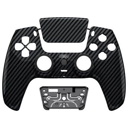 eXtremeRate Retail LUNA Redesigned Graphite Carbon Fiber Pattern Front Shell Touchpad Compatible with ps5 Controller BDM-010 BDM-020 BDM-030, DIY Replacement Housing Custom Touch Pad Cover Compatible with ps5 Controller - GHPFS001