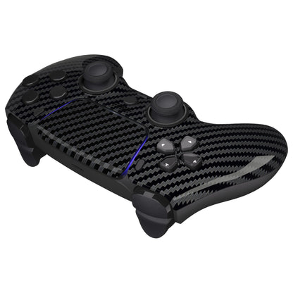 eXtremeRate Retail LUNA Redesigned Graphite Carbon Fiber Pattern Front Shell Touchpad Compatible with ps5 Controller BDM-010 BDM-020 BDM-030, DIY Replacement Housing Custom Touch Pad Cover Compatible with ps5 Controller - GHPFS001