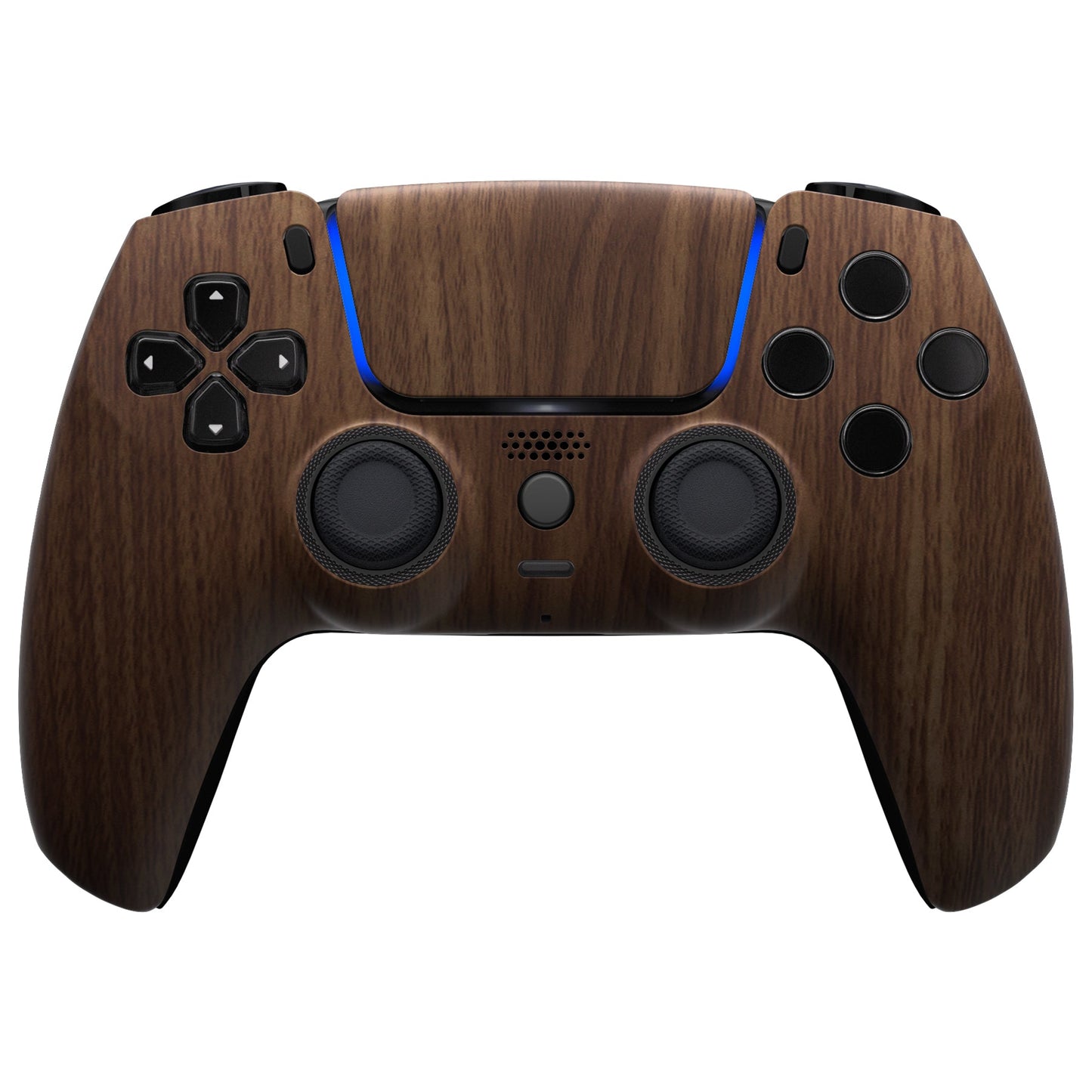 eXtremeRate Retail LUNA Redesigned Wood Grain Front Shell Touchpad Compatible with ps5 Controller BDM-010 BDM-020 BDM-030, DIY Replacement Housing Custom Touch Pad Cover Compatible with ps5 Controller - GHPFS002