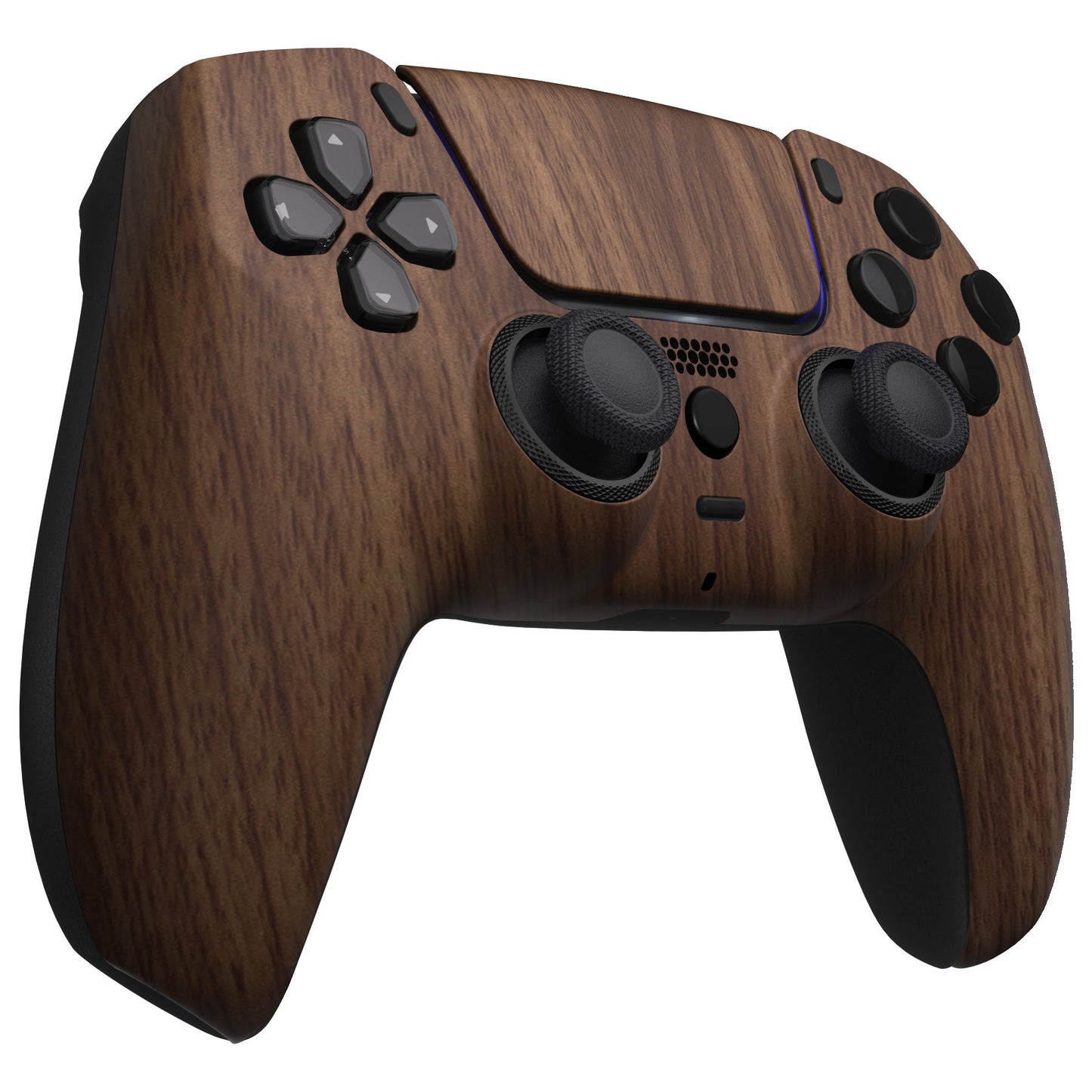 eXtremeRate Retail LUNA Redesigned Wood Grain Front Shell Touchpad Compatible with ps5 Controller BDM-010 BDM-020 BDM-030, DIY Replacement Housing Custom Touch Pad Cover Compatible with ps5 Controller - GHPFS002