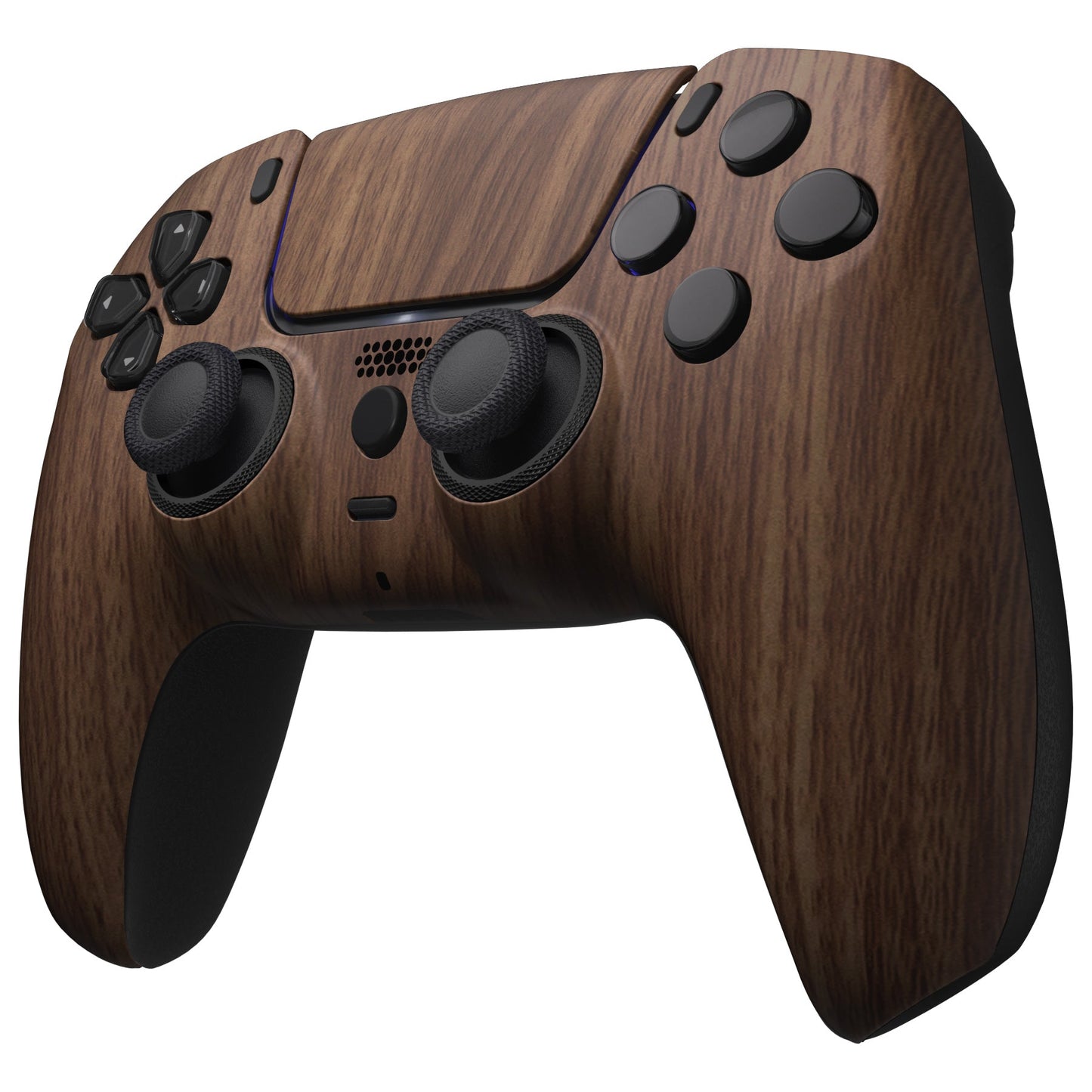 eXtremeRate Retail LUNA Redesigned Wood Grain Front Shell Touchpad Compatible with ps5 Controller BDM-010 BDM-020 BDM-030, DIY Replacement Housing Custom Touch Pad Cover Compatible with ps5 Controller - GHPFS002