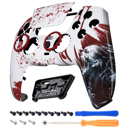 eXtremeRate Retail LUNA Redesigned Blood Zombie Front Shell Touchpad Compatible with ps5 Controller BDM-010 BDM-020 BDM-030, DIY Replacement Housing Custom Touch Pad Cover Compatible with ps5 Controller - GHPFT002