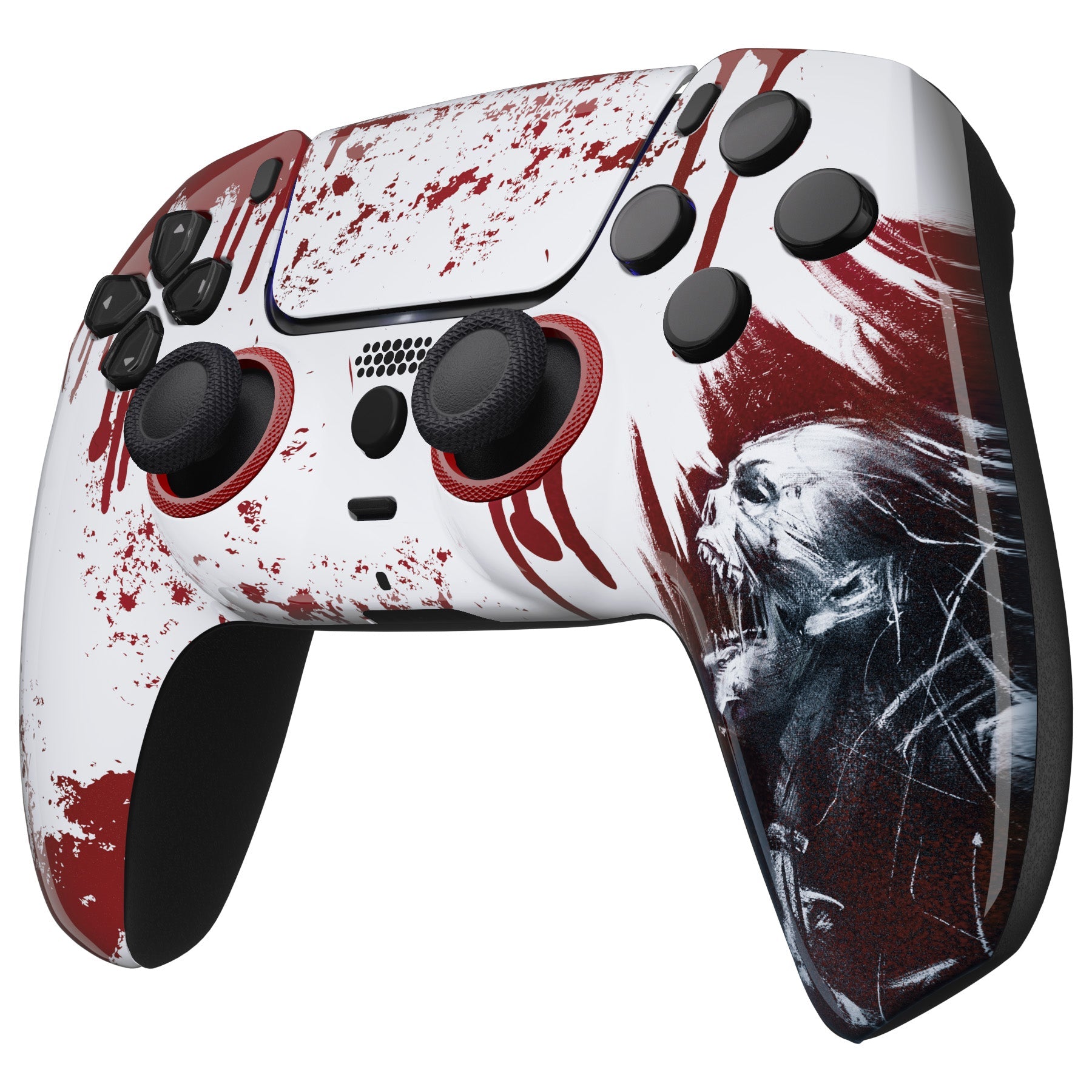 eXtremeRate Retail LUNA Redesigned Blood Zombie Front Shell Touchpad Compatible with ps5 Controller BDM-010 BDM-020 BDM-030, DIY Replacement Housing Custom Touch Pad Cover Compatible with ps5 Controller - GHPFT002