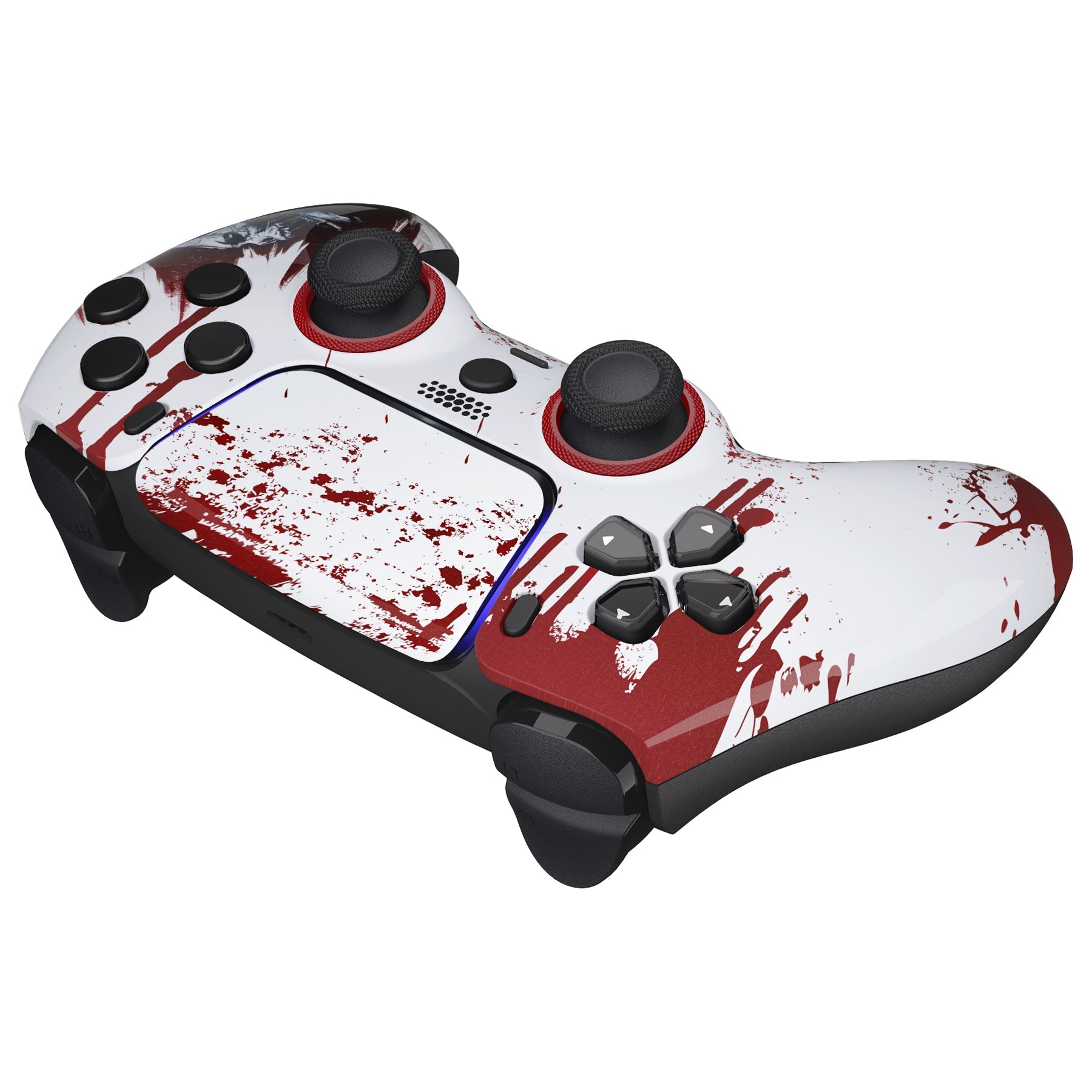 eXtremeRate Retail LUNA Redesigned Blood Zombie Front Shell Touchpad Compatible with ps5 Controller BDM-010 BDM-020 BDM-030, DIY Replacement Housing Custom Touch Pad Cover Compatible with ps5 Controller - GHPFT002