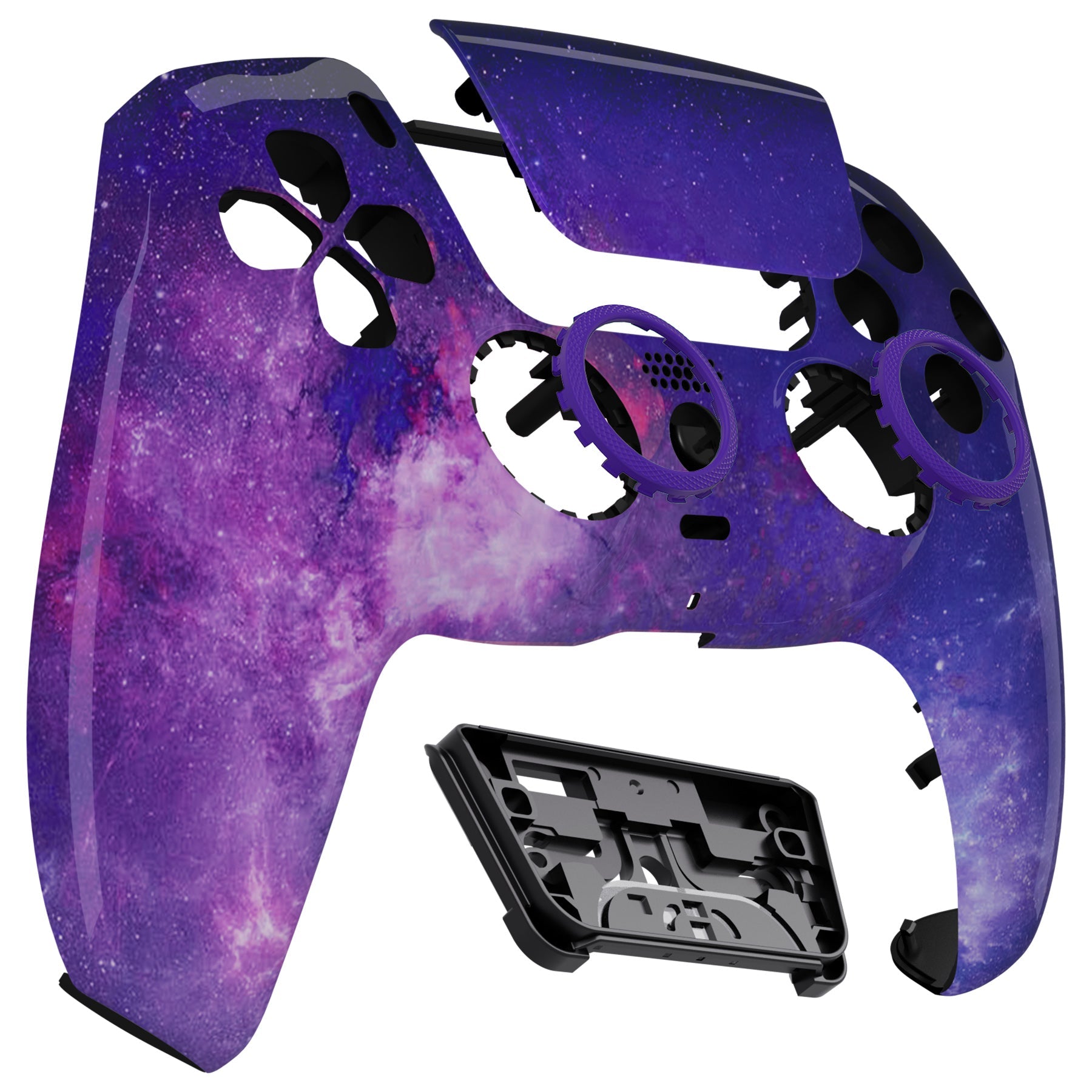 eXtremeRate Retail LUNA Redesigned Nebula Galaxy Front Shell Touchpad Compatible with ps5 Controller BDM-010 BDM-020 BDM-030, DIY Replacement Housing Custom Touch Pad Cover Compatible with ps5 Controller - GHPFT005