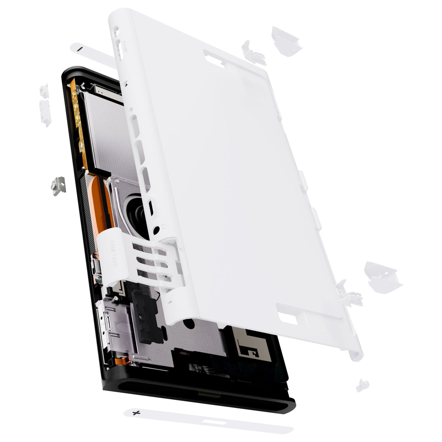 eXtremeRate Nintendo Switch 2コンソール対応交換バックプレート - キックスタンドなし【ホワイト】