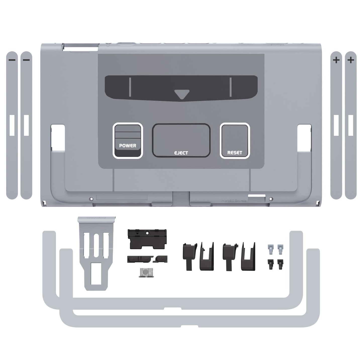 eXtremeRate Nintendo Switch 2コンソール対応交換バックプレート - キックスタンドなし【スーファミクラシックEUスタイル】