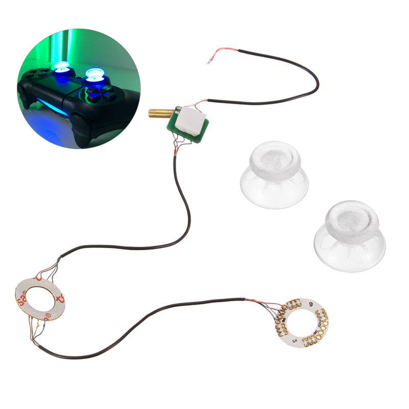 eXtremeRate Retail DIY Button Clear Analog Thumb Sticks Led Light For ps4 Controller - GP4F0016