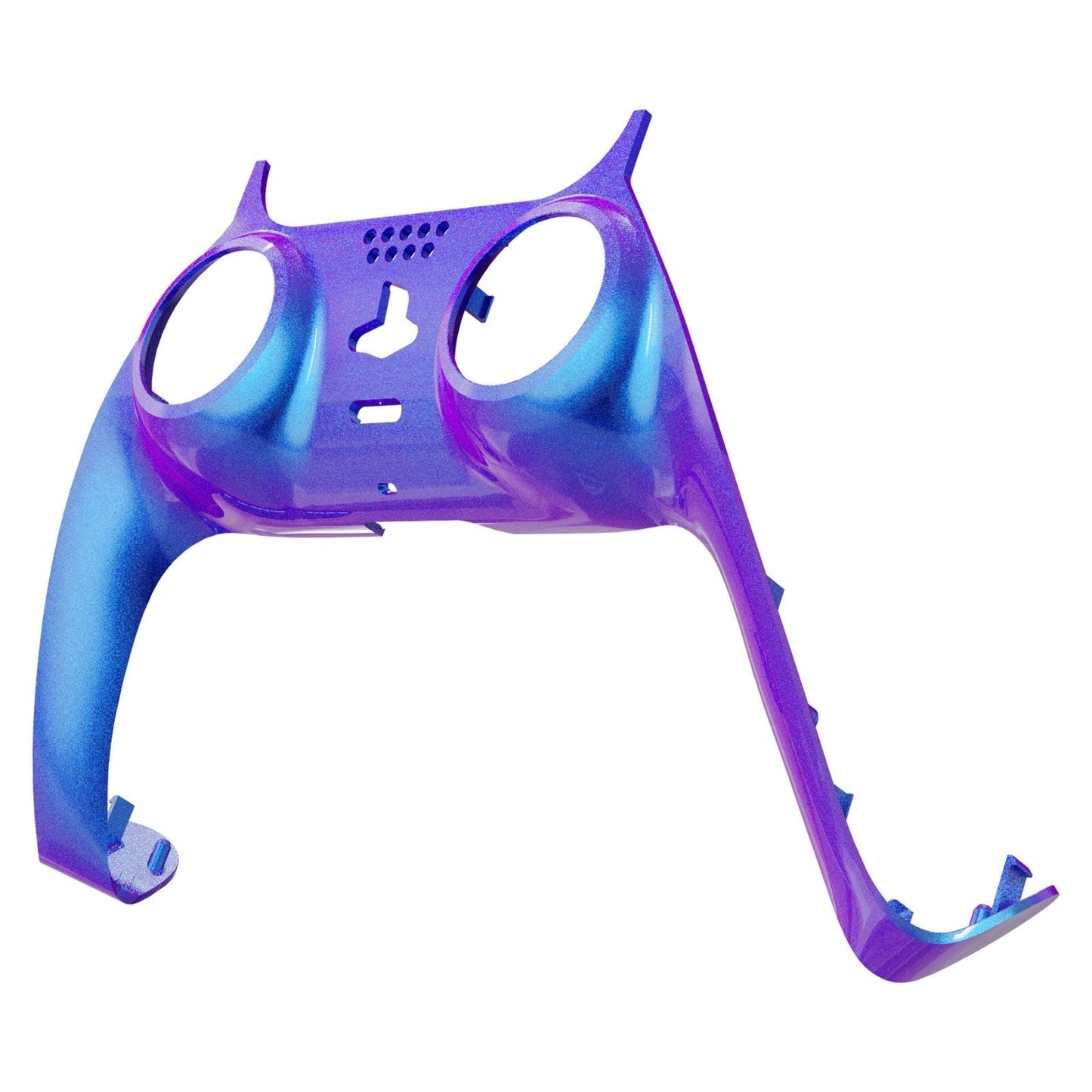 eXtremeRate Retail Chameleon Purple Blue Decorative Trim Shell Compatible with ps5 Controller, DIY Replacement Clip Shell, Custom Plates Cover Compatible with ps5 Controller with Accent Rings - GPFP3001