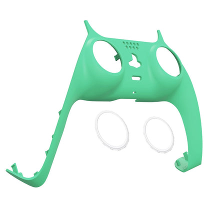 eXtremeRate Retail Mint Green Decorative Trim Shell Compatible with ps5 Controller, DIY Replacement Clip Shell, Custom Plates Cover Compatible with ps5 Controller with Accent Rings - GPFP3011