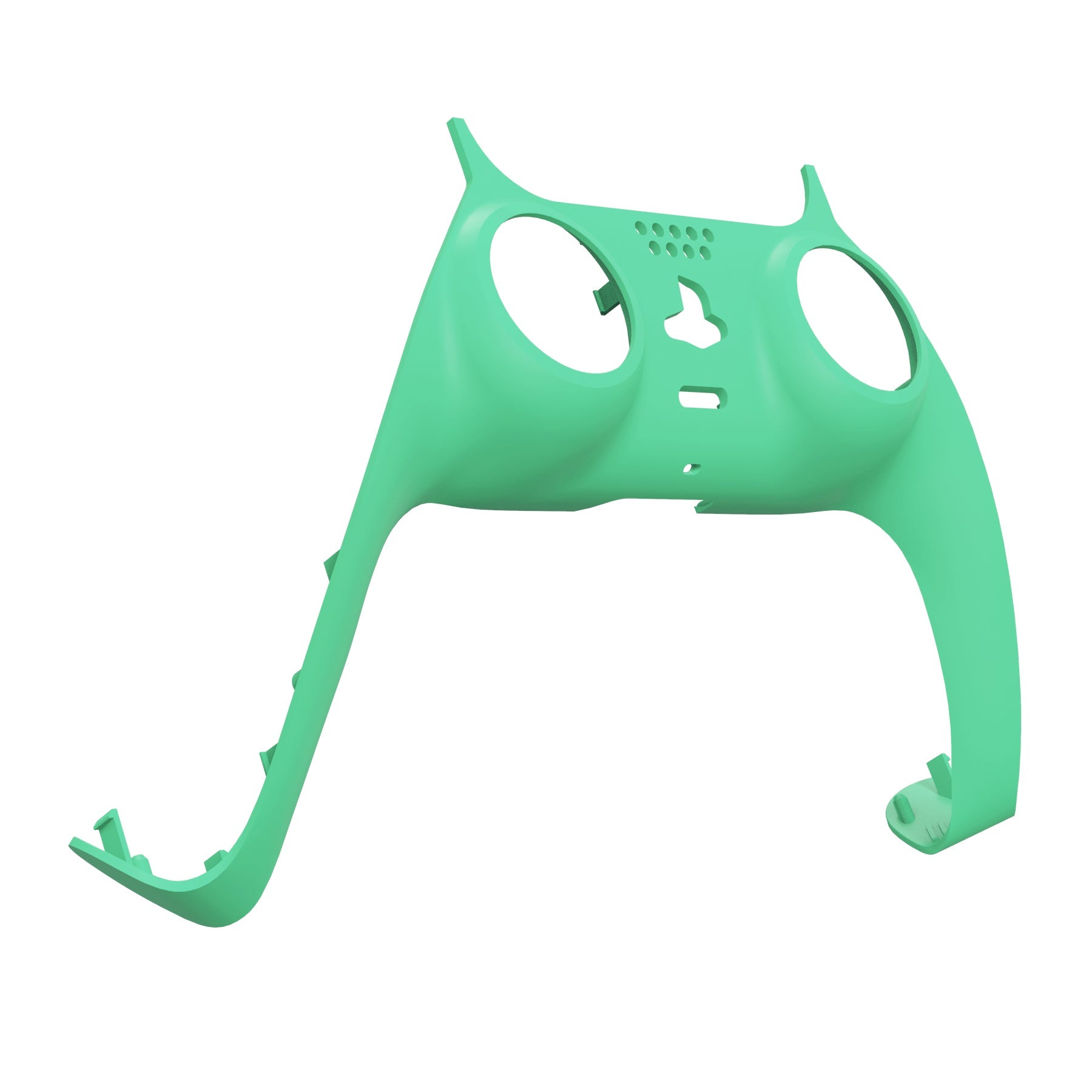 eXtremeRate Retail Mint Green Decorative Trim Shell Compatible with ps5 Controller, DIY Replacement Clip Shell, Custom Plates Cover Compatible with ps5 Controller with Accent Rings - GPFP3011