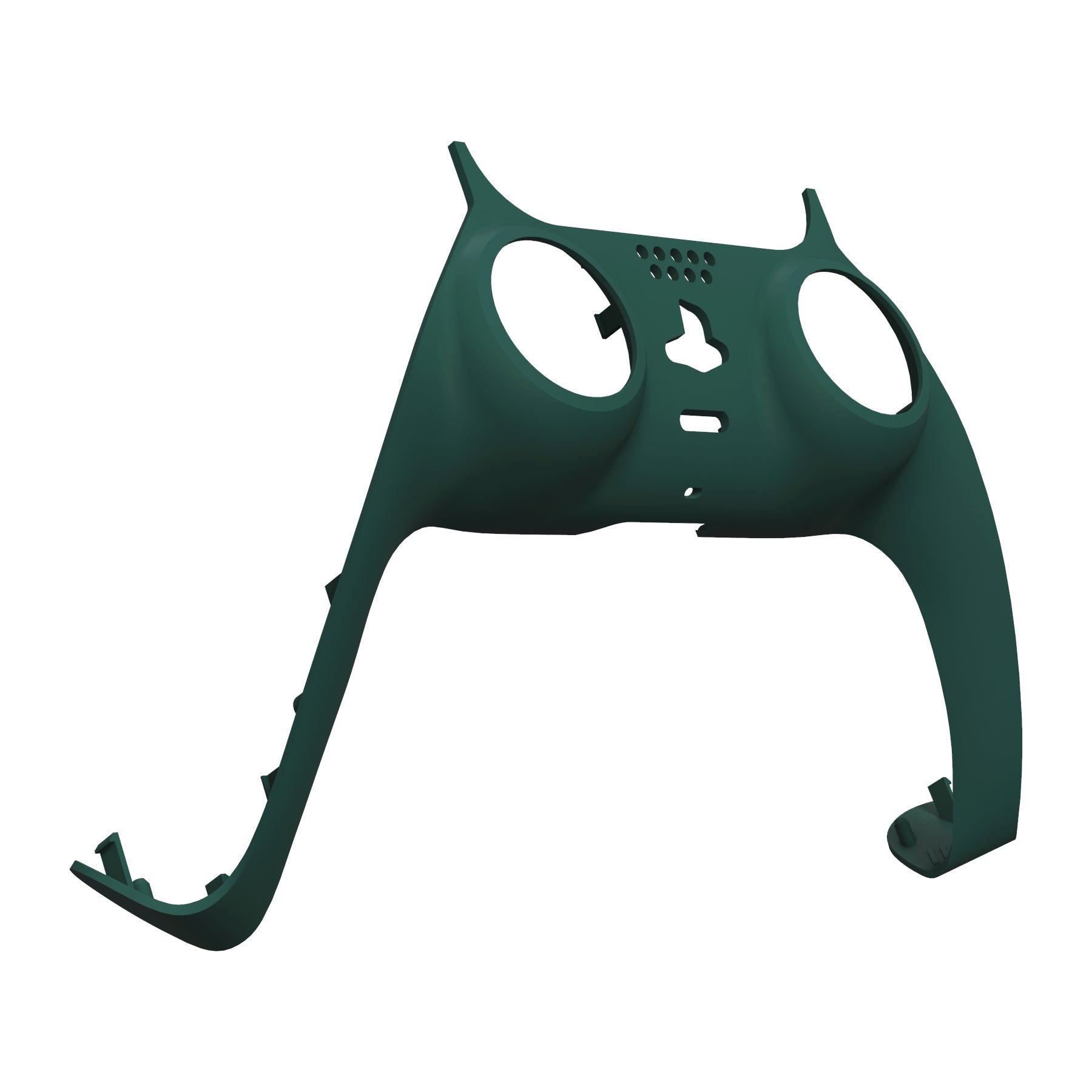 eXtremeRate Retail Racing Green Decorative Trim Shell Compatible with ps5 Controller, DIY Replacement Clip Shell, Custom Plates Cover Compatible with ps5 Controller with Accent Rings - GPFP3014