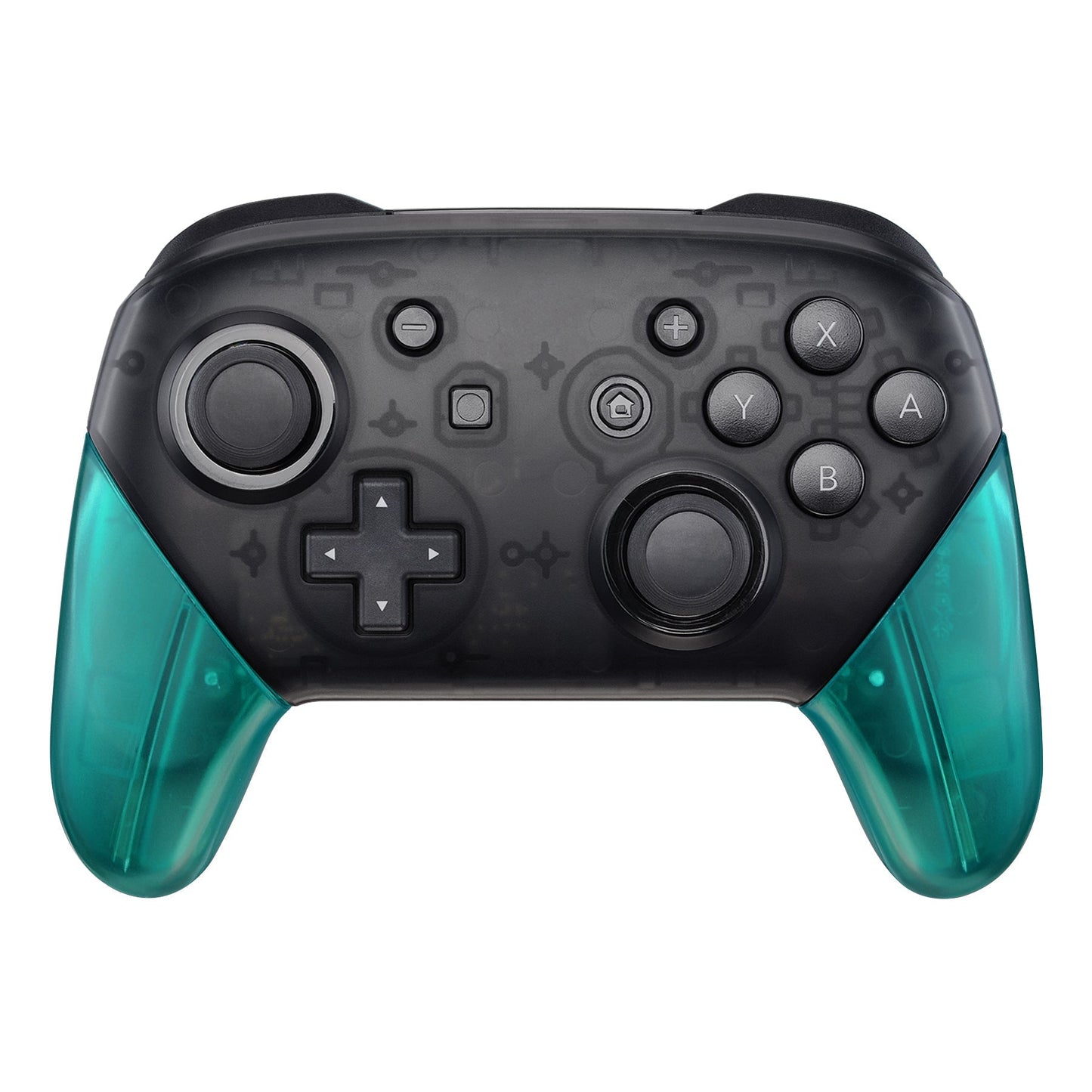 eXtremeRate Retail Emerald Green Replacement Handle Grips for Nintendo Switch Pro Controller, DIY Hand Grip Shell for Nintendo Switch Pro - Controller NOT Included - GRM508