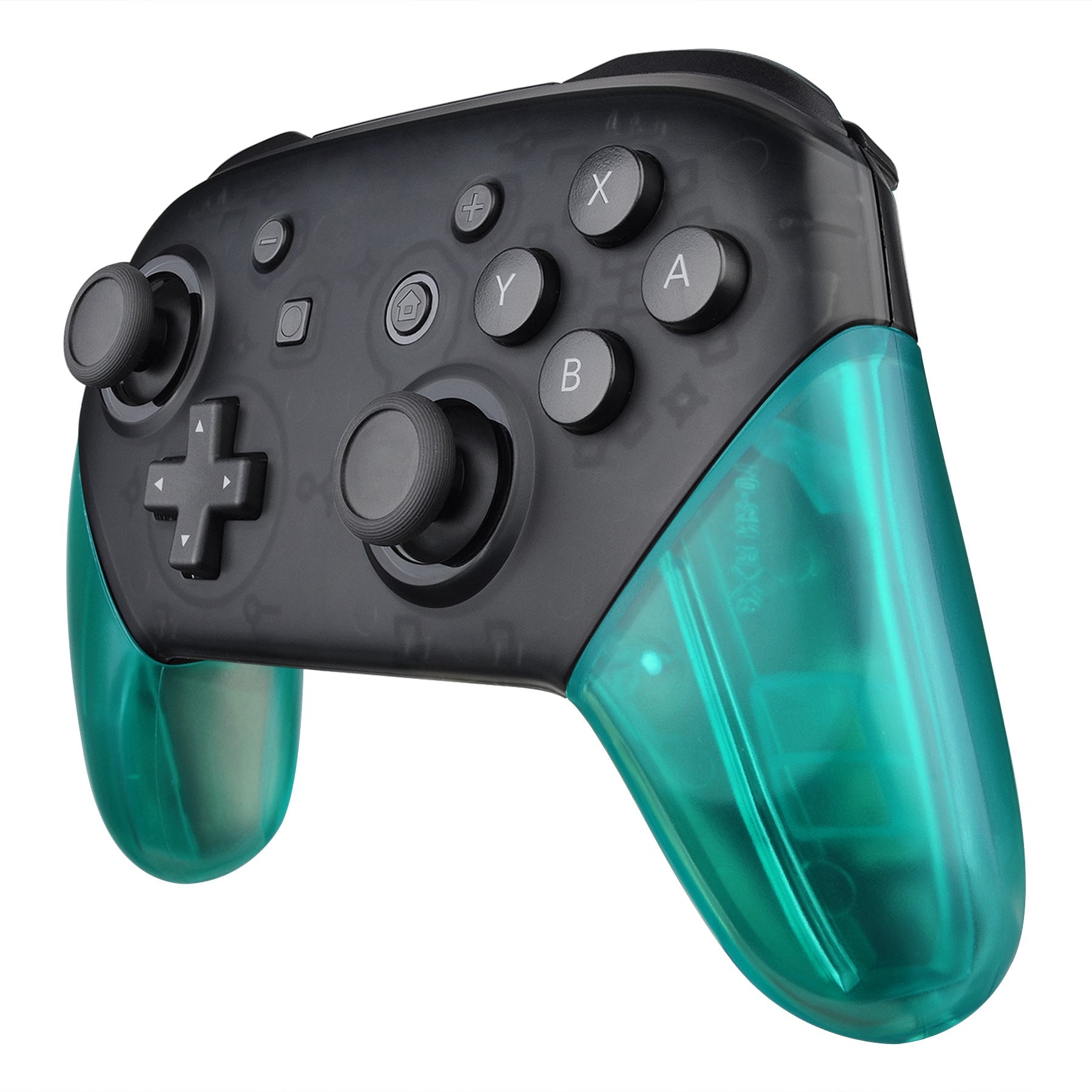 eXtremeRate Retail Emerald Green Replacement Handle Grips for Nintendo Switch Pro Controller, DIY Hand Grip Shell for Nintendo Switch Pro - Controller NOT Included - GRM508