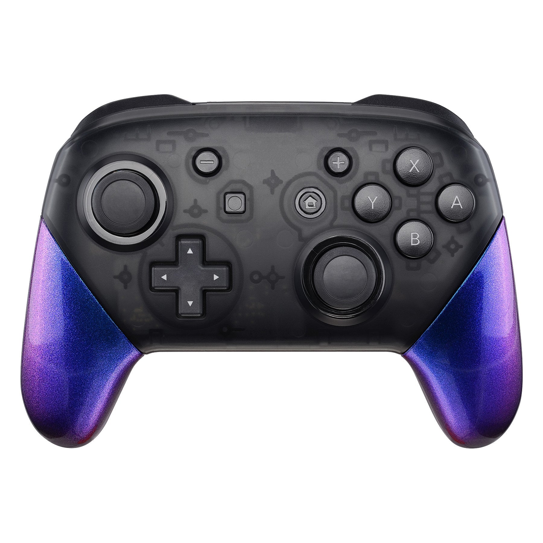 eXtremeRate Retail Chameleon Replacement Handle Grips for Nintendo Switch Pro Controller, Purple Blue DIY Hand Grip Shell for Nintendo Switch Pro - Controller NOT Included - GRP301