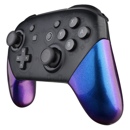 eXtremeRate Retail Chameleon Replacement Handle Grips for Nintendo Switch Pro Controller, Purple Blue DIY Hand Grip Shell for Nintendo Switch Pro - Controller NOT Included - GRP301