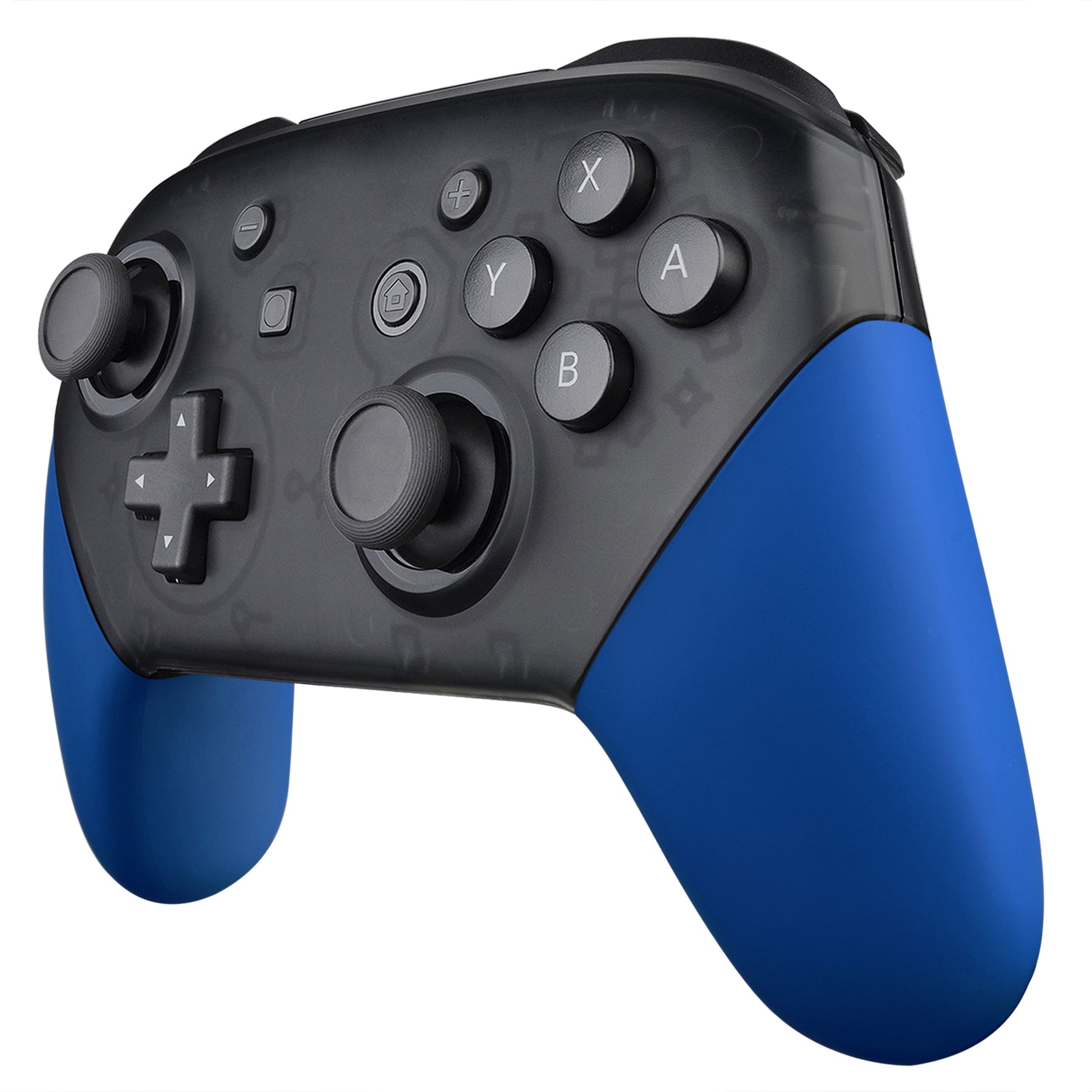 eXtremeRate Retail Blue Replacement Handle Grips for Nintendo Switch Pro Controller, Soft Touch DIY Hand Grip Shell for Nintendo Switch Pro - Controller NOT Included - GRP304