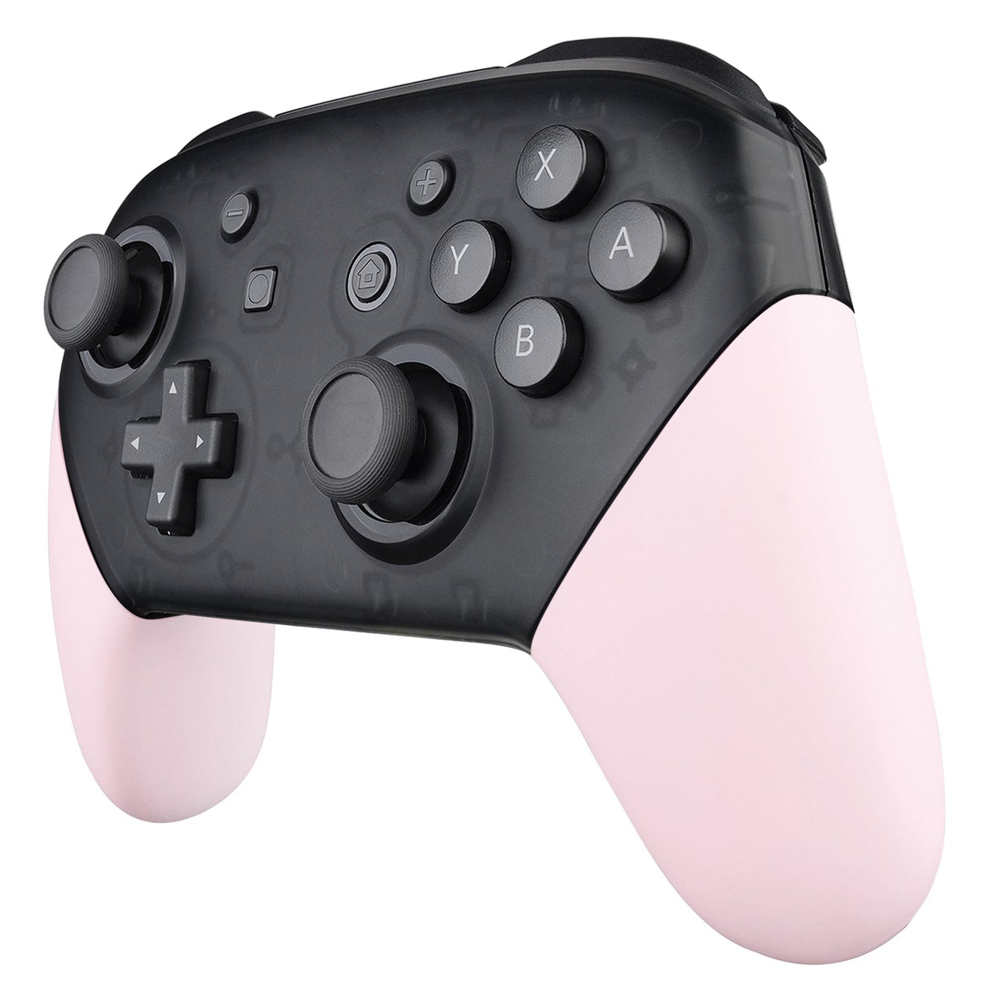 eXtremeRate Retail Cherry Blossoms Pink Replacement Handle Grips for Nintendo Switch Pro Controller, Soft Touch DIY Hand Grip Shell for Nintendo Switch Pro - Controller NOT Included - GRP307