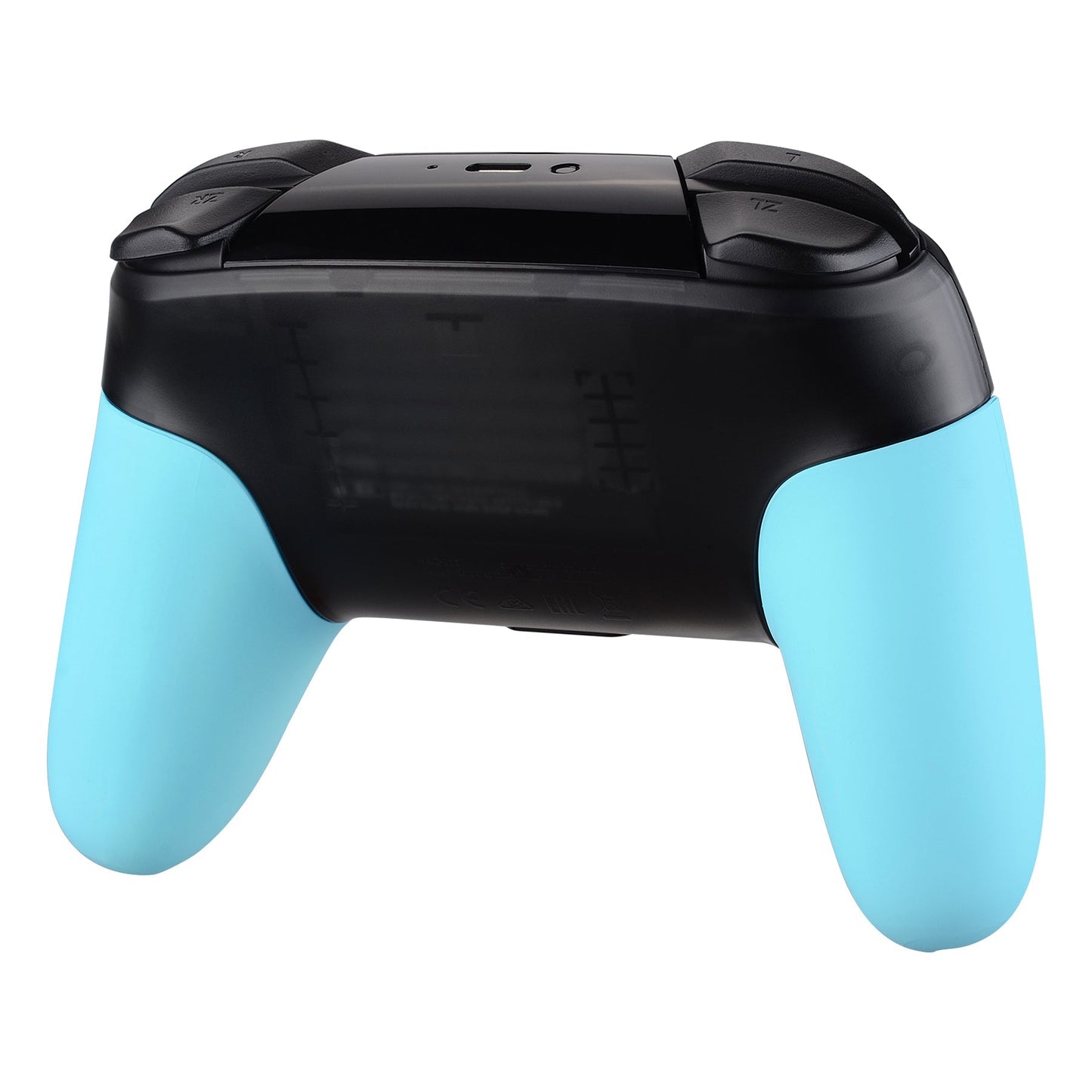 eXtremeRate Retail Heaven Blue Replacement Handle Grips for Nintendo Switch Pro Controller, Soft Touch DIY Hand Grip Shell for Nintendo Switch Pro - Controller NOT Included - GRP308