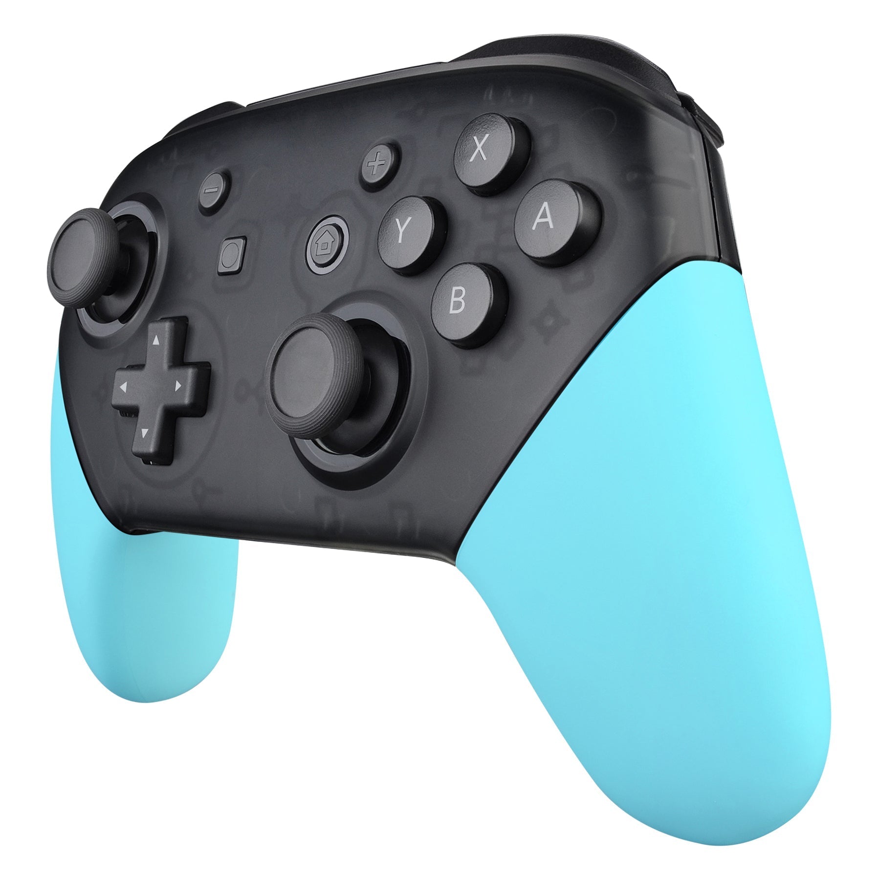 eXtremeRate Retail Heaven Blue Replacement Handle Grips for Nintendo Switch Pro Controller, Soft Touch DIY Hand Grip Shell for Nintendo Switch Pro - Controller NOT Included - GRP308