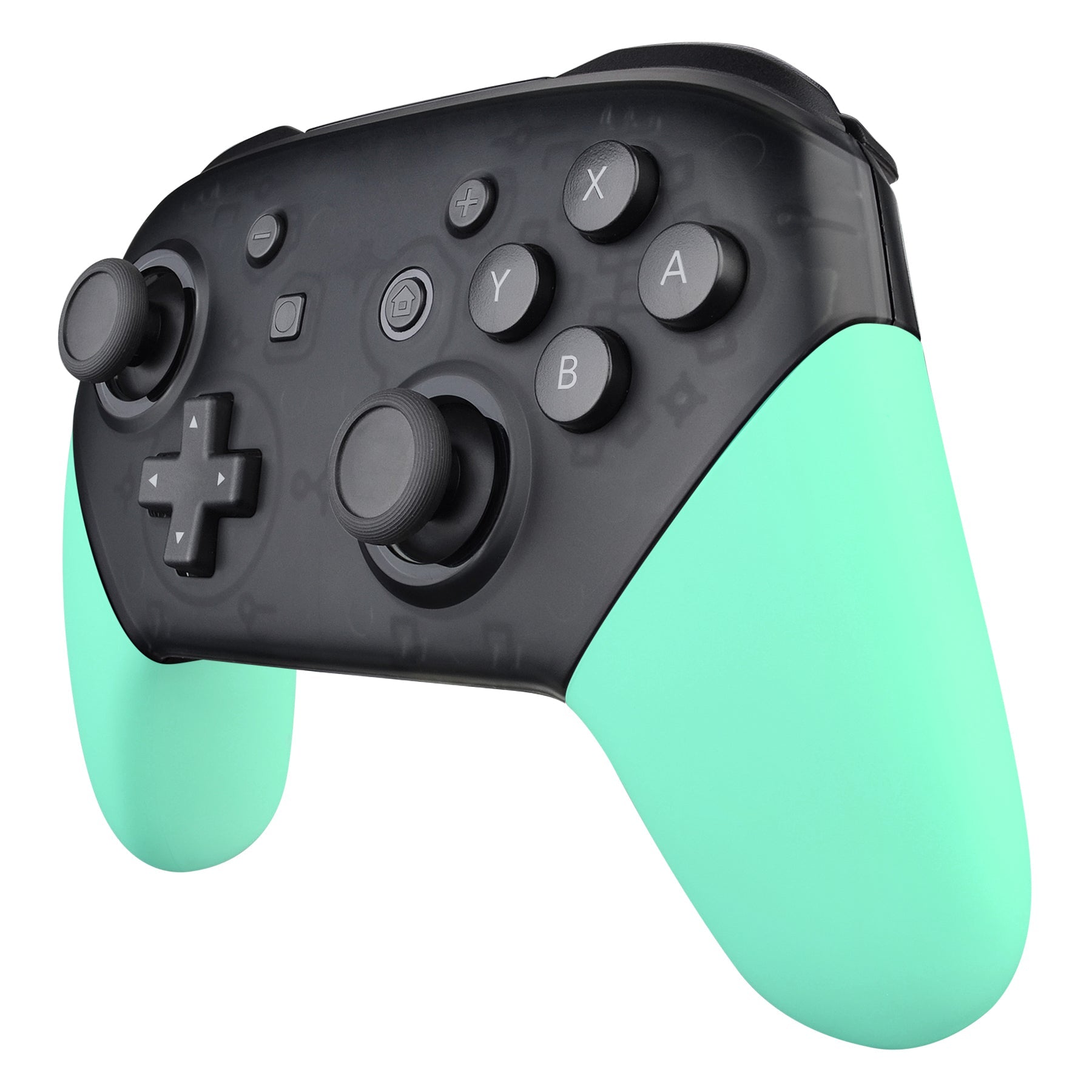 eXtremeRate Retail Mint Green Replacement Handle Grips for Nintendo Switch Pro Controller, Soft Touch DIY Hand Grip Shell for Nintendo Switch Pro - Controller NOT Included - GRP309