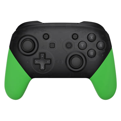 eXtremeRate Retail Green Replacement Handle Grips for NS Switch Pro Controller, Soft Touch DIY Hand Grip Shell for NS Switch Pro Controller - Controller NOT Included - GRP317