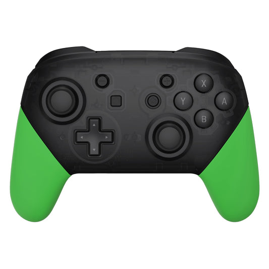 eXtremeRate Retail Green Replacement Handle Grips for NS Switch Pro Controller, Soft Touch DIY Hand Grip Shell for NS Switch Pro Controller - Controller NOT Included - GRP317