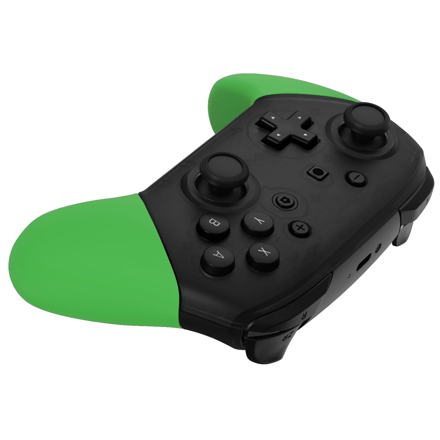 eXtremeRate Retail Green Replacement Handle Grips for NS Switch Pro Controller, Soft Touch DIY Hand Grip Shell for NS Switch Pro Controller - Controller NOT Included - GRP317