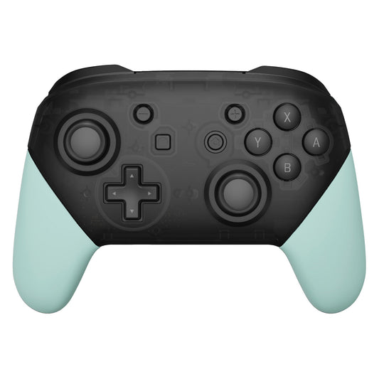 eXtremeRate Retail Light Cyan Replacement Handle Grips for NS Switch Pro Controller, Soft Touch DIY Hand Grip Shell for NS Switch Pro Controller - Controller NOT Included - GRP327