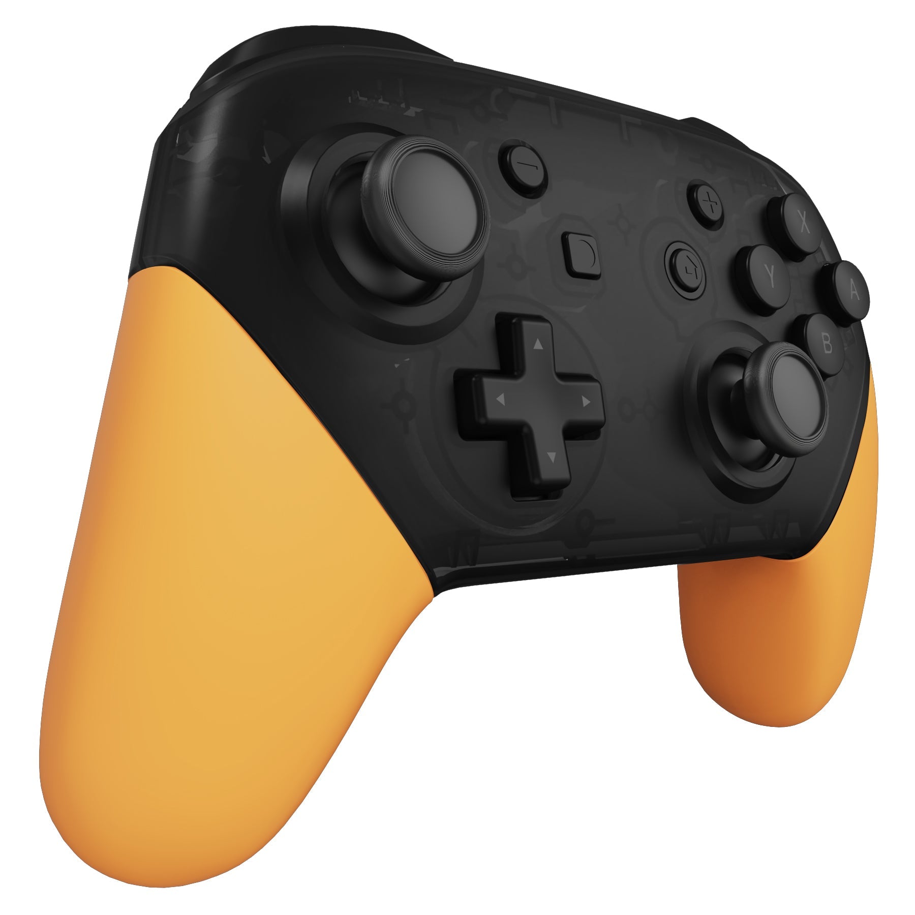 eXtremeRate Retail Caution Yellow Replacement Handle Grips for NS Switch Pro Controller, Soft Touch DIY Hand Grip Shell for NS Switch Pro Controller - Controller NOT Included - GRP318