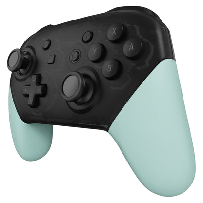 eXtremeRate Retail Light Cyan Replacement Handle Grips for NS Switch Pro Controller, Soft Touch DIY Hand Grip Shell for NS Switch Pro Controller - Controller NOT Included - GRP327