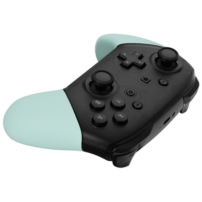 eXtremeRate Retail Light Cyan Replacement Handle Grips for NS Switch Pro Controller, Soft Touch DIY Hand Grip Shell for NS Switch Pro Controller - Controller NOT Included - GRP327