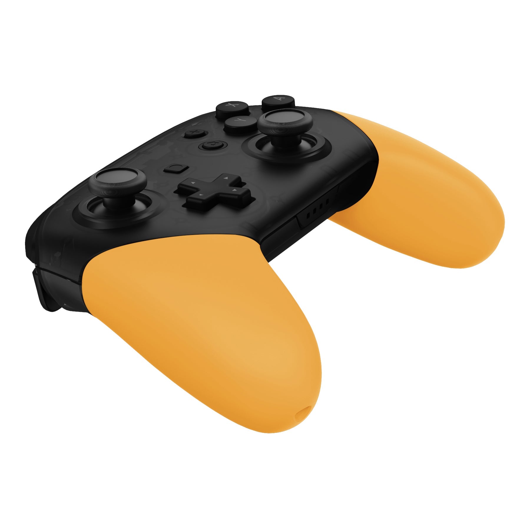 eXtremeRate Retail Caution Yellow Replacement Handle Grips for NS Switch Pro Controller, Soft Touch DIY Hand Grip Shell for NS Switch Pro Controller - Controller NOT Included - GRP318