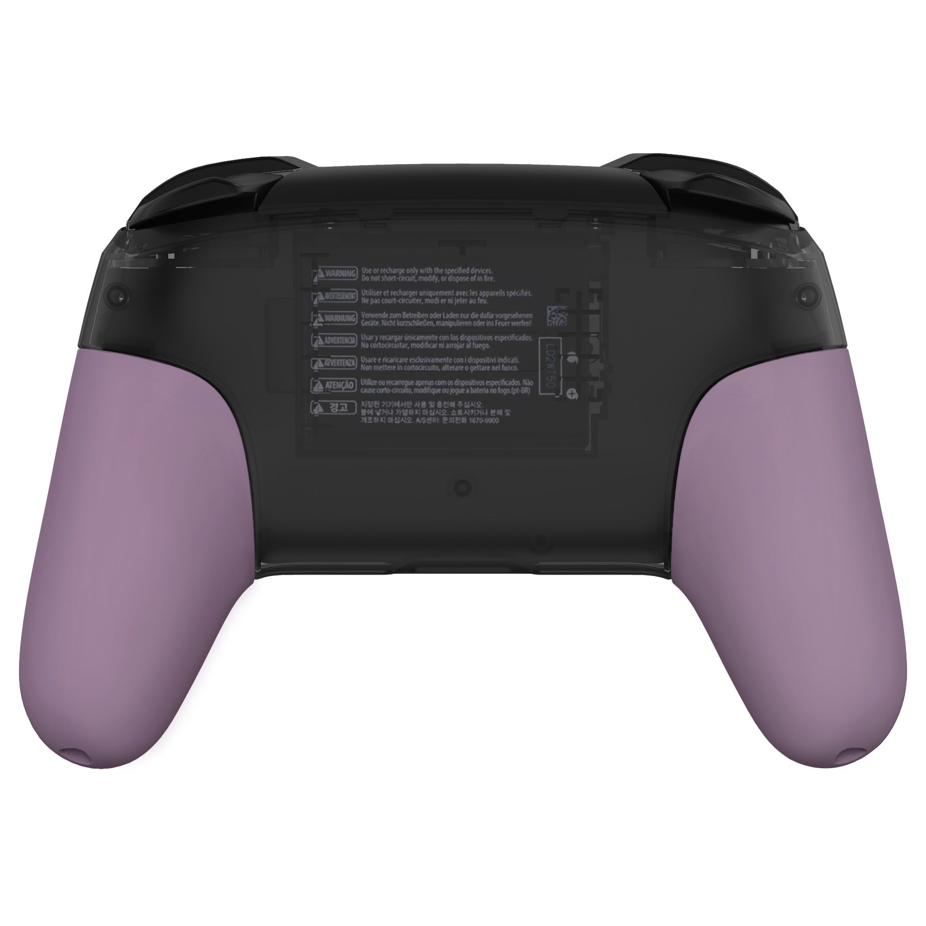 eXtremeRate Retail Dark Grayish Violet Replacement Handle Grips for NS Switch Pro Controller, Soft Touch DIY Hand Grip Shell for NS Switch Pro Controller - Controller NOT Included - GRP328