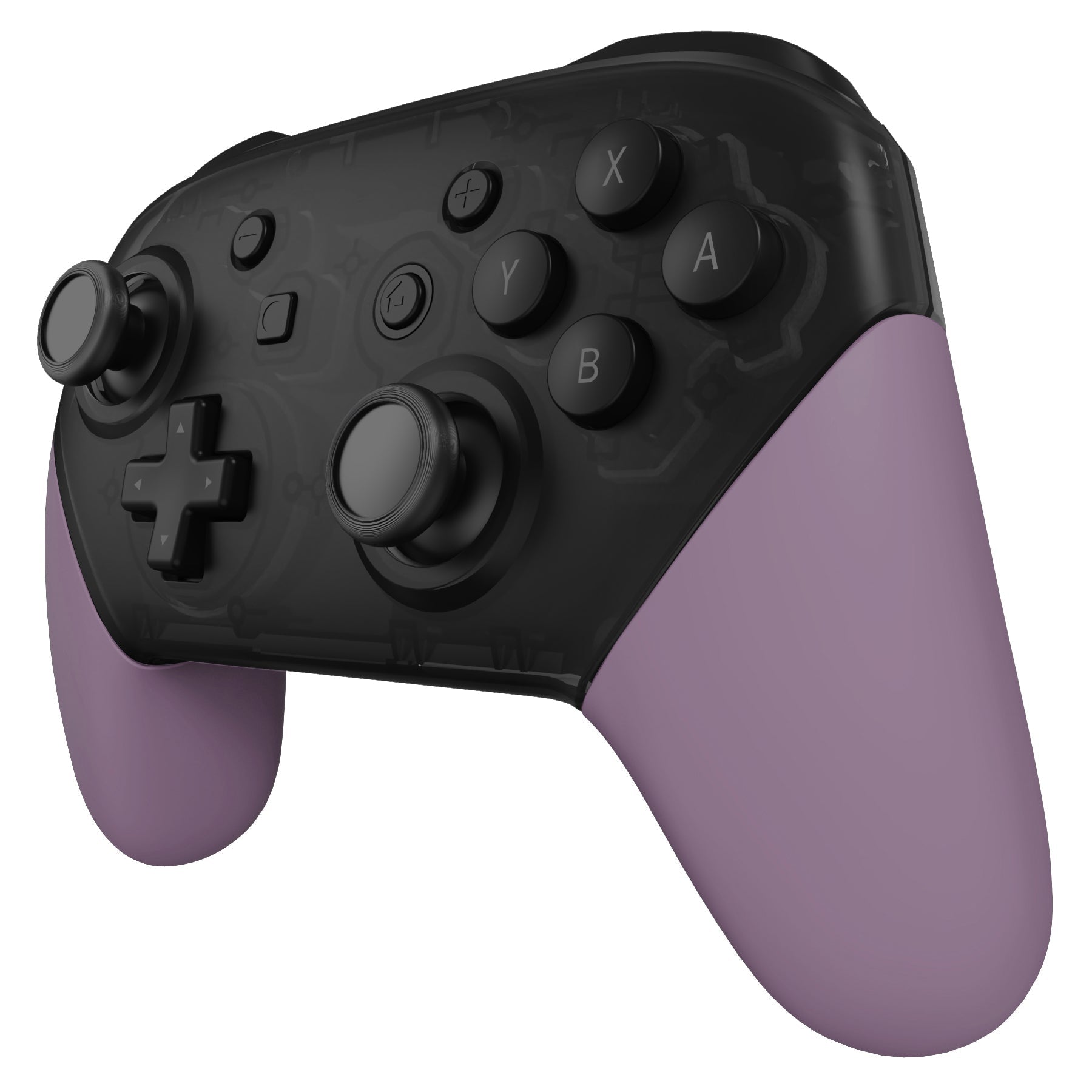 eXtremeRate Retail Dark Grayish Violet Replacement Handle Grips for NS Switch Pro Controller, Soft Touch DIY Hand Grip Shell for NS Switch Pro Controller - Controller NOT Included - GRP328