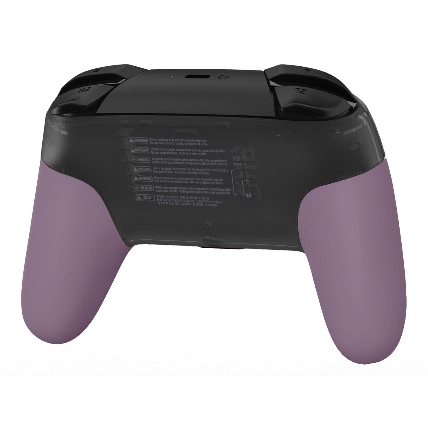 eXtremeRate Retail Dark Grayish Violet Replacement Handle Grips for NS Switch Pro Controller, Soft Touch DIY Hand Grip Shell for NS Switch Pro Controller - Controller NOT Included - GRP328