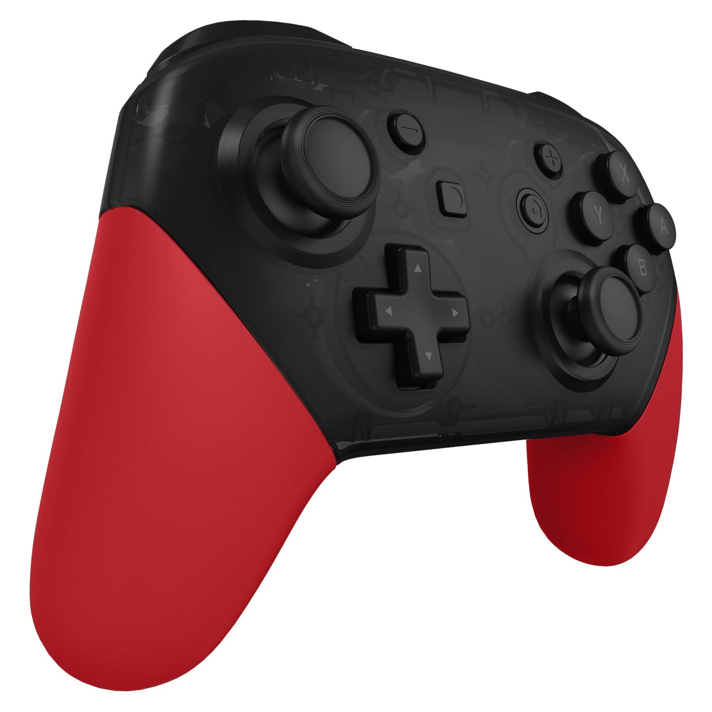 eXtremeRate Retail Passion Red Replacement Handle Grips for NS Switch Pro Controller, Soft Touch DIY Hand Grip Shell for NS Switch Pro Controller - Controller NOT Included - GRP332