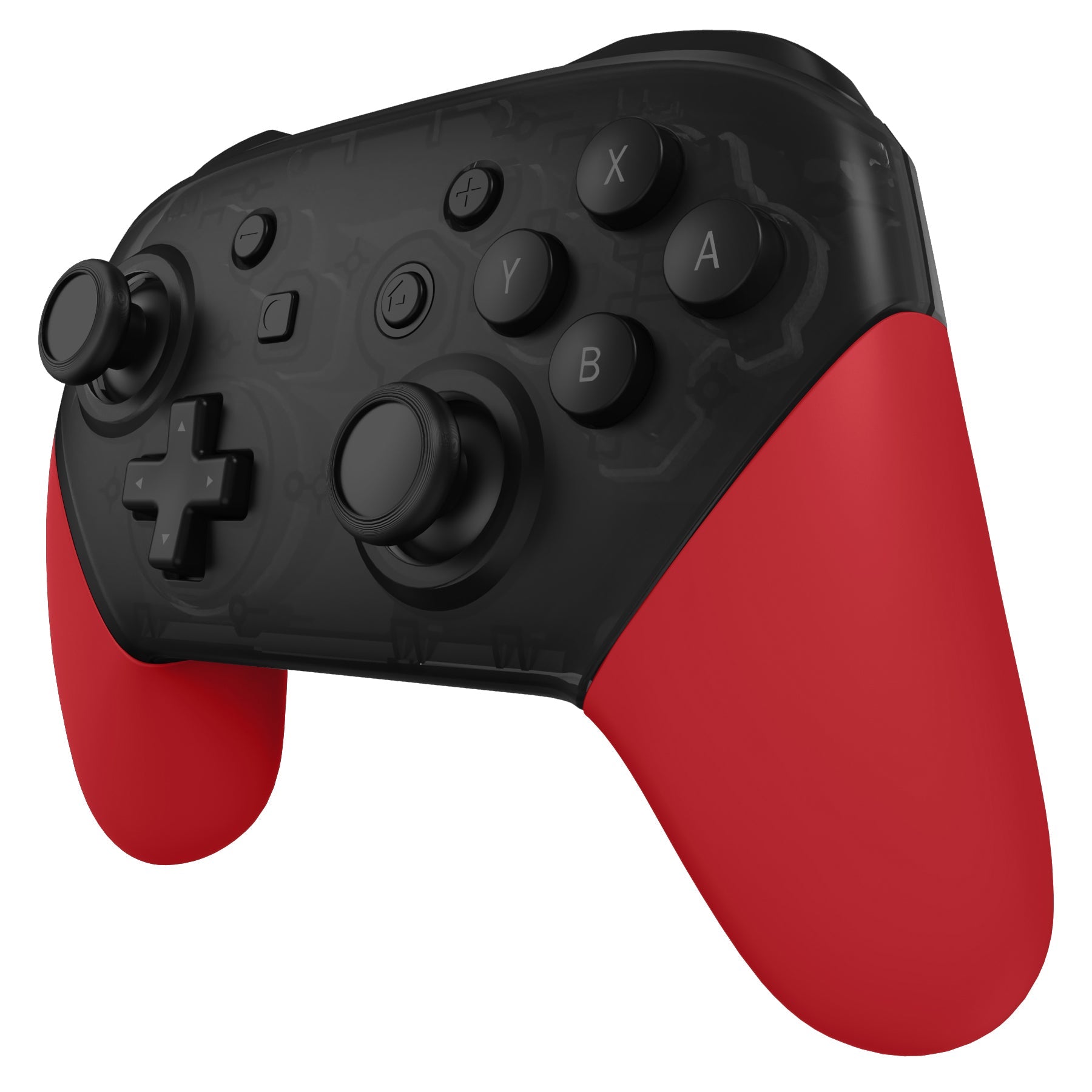 eXtremeRate Retail Passion Red Replacement Handle Grips for NS Switch Pro Controller, Soft Touch DIY Hand Grip Shell for NS Switch Pro Controller - Controller NOT Included - GRP332