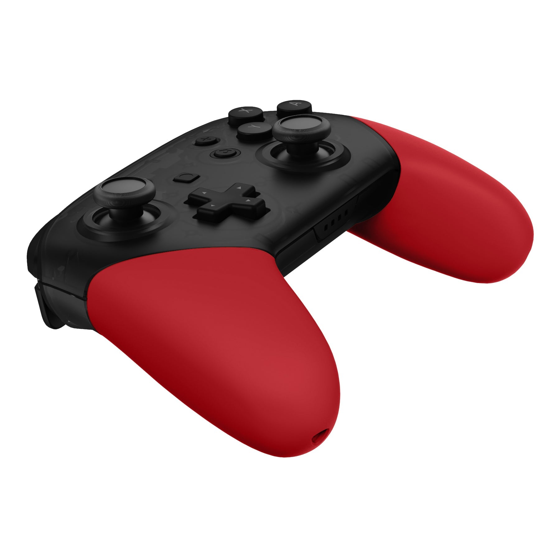 eXtremeRate Retail Passion Red Replacement Handle Grips for NS Switch Pro Controller, Soft Touch DIY Hand Grip Shell for NS Switch Pro Controller - Controller NOT Included - GRP332